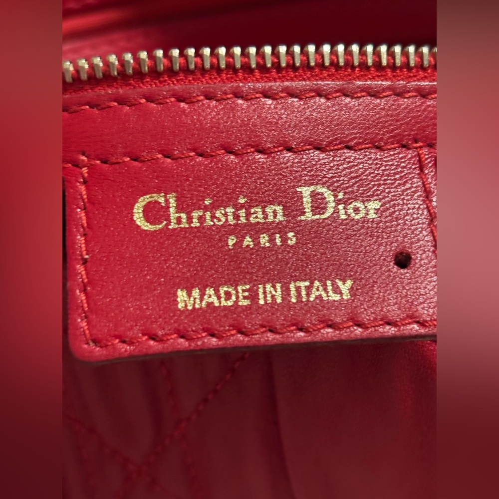 Dior Red Cannage Leather Delidior Flap Shoulder Bag w/ COA - Picture 10 of 16